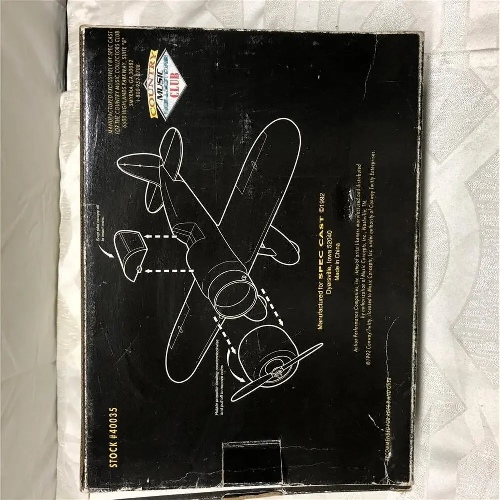 Conway Twitty Commemorative Die Cast Vintage Airplane Bank   # 3334 of 5000